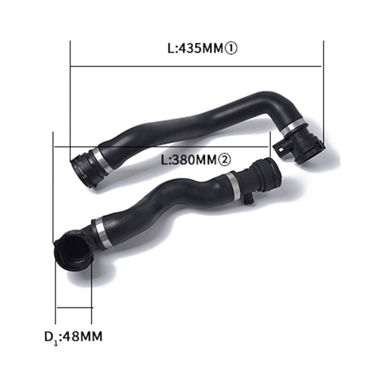 2 PCS Car Radiator Hose Set 11531705223 11531705224 for BMW E39 / E38