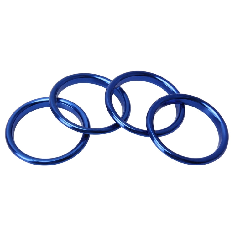 4 PCS Car Outlet Decorative Rings Aluminum Alloy Air Outlet Chrome Trim Ring Car Dashboard Air Vents Cover Sticker Decoration for Audi A3