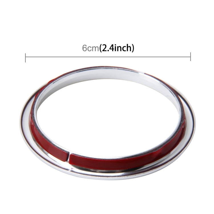 4 PCS Car Outlet Decorative Rings Aluminum Alloy Air Outlet Chrome Trim Ring Car Dashboard Air Vents Cover Sticker Decoration for Audi A3