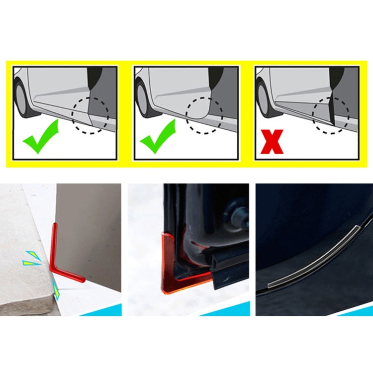 4 PCS/Set Universal Car Styling PVC Car Door Edge Anti Collision Sticker Door Anti-Rub Strips Car Door Scratch Protector