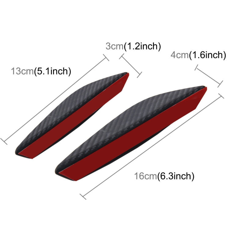 2 Pair Car Styling Body Head Side Light Lamp Frame Stick Cover Trim Car Styling Side Light Decoration Trim Cover Auto Accessories, Length: 16cm, 13cm