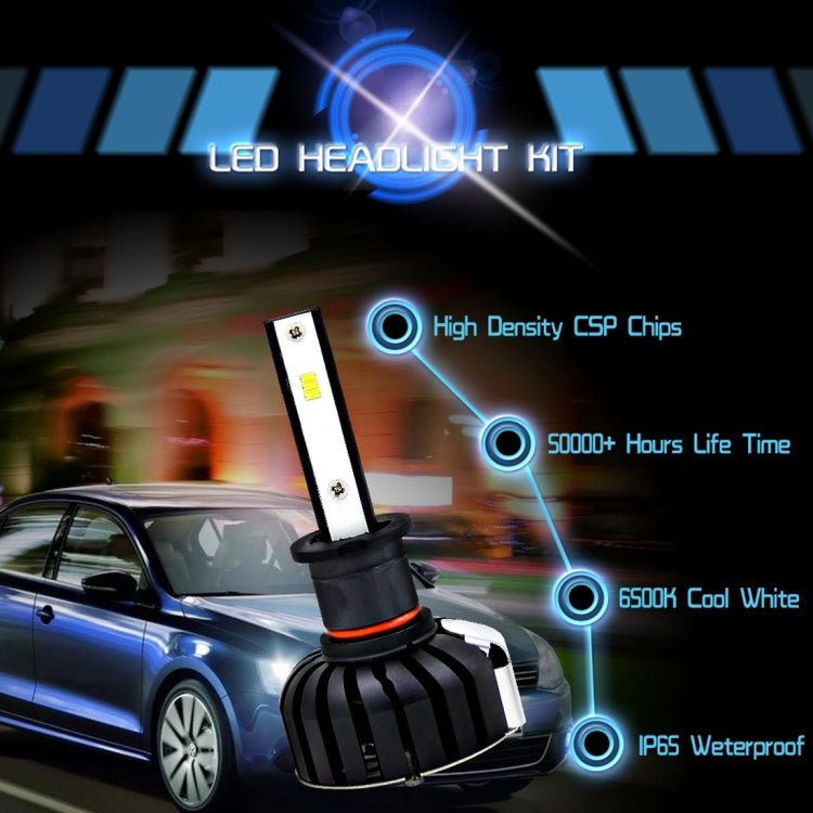 2 PCS H3 25W 3000 LM 6000K IP65 Waterproof Car Headlight with 6 CSP Lamps White Light, DC 9-36V