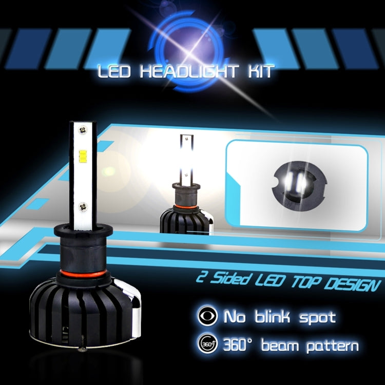 2 PCS H3 25W 3000 LM 6000K IP65 Waterproof Car Headlight with 6 CSP Lamps White Light, DC 9-36V