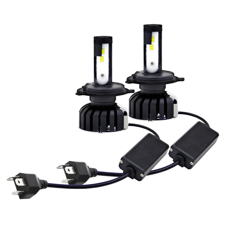 2 PCS H4 HB2 9003 25W 3000 LM 6000K IP65 Waterproof Car Headlight with 12 CSP Lamps White Light, DC 9-36V