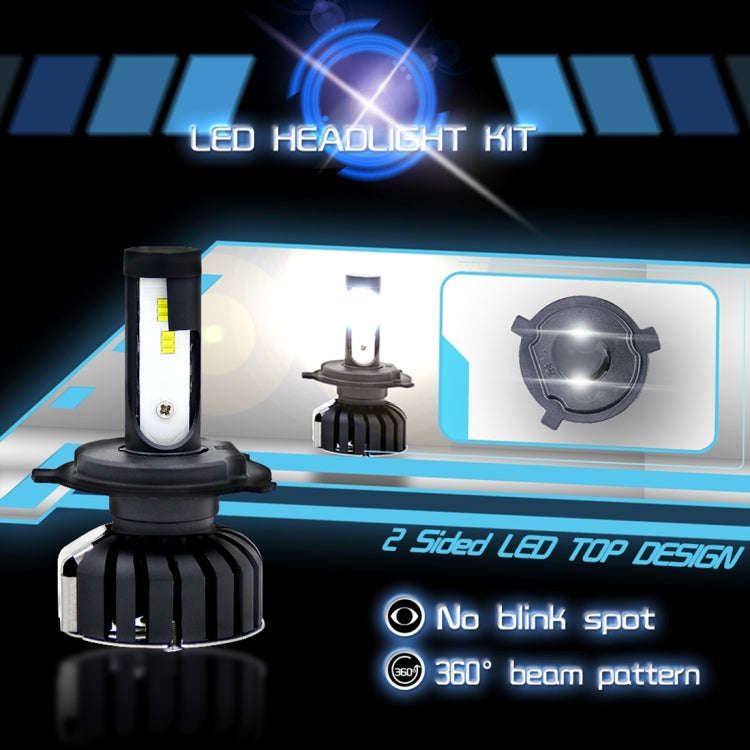 2 PCS H4 HB2 9003 25W 3000 LM 6000K IP65 Waterproof Car Headlight with 12 CSP Lamps White Light, DC 9-36V