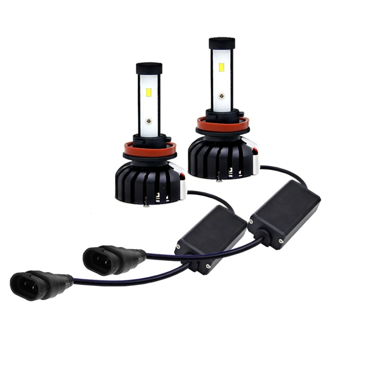 2 PCS H8 H9 H11 25W 3000LM 6000K IP65 Waterproof Car Headlight with 6 CSP Lamps White Light, DC 9-36V