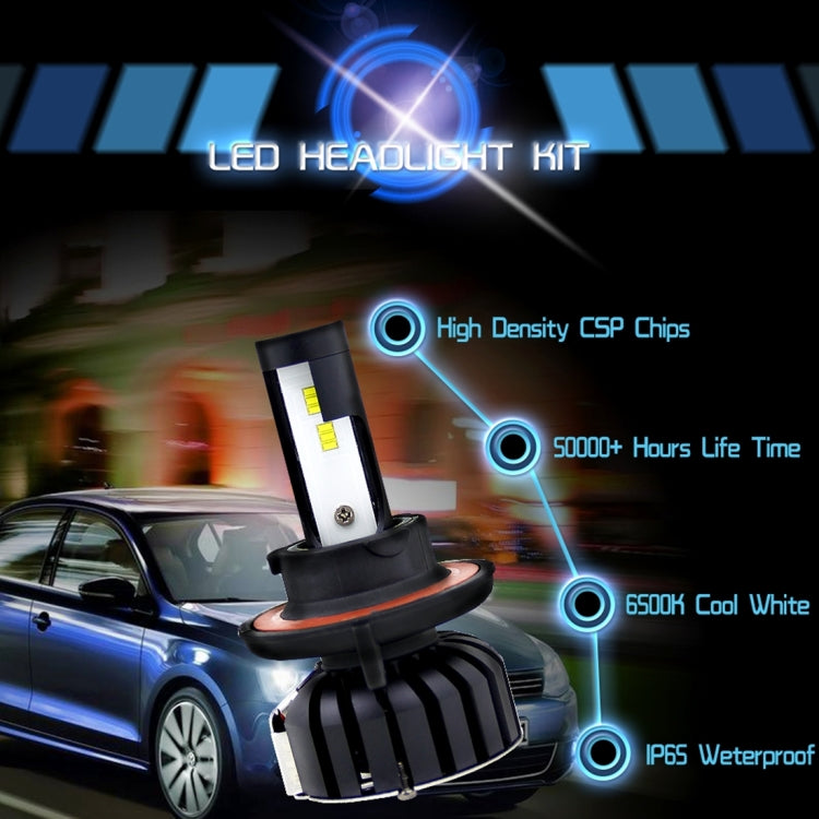 2 PCS H13 9008 25W 3000LM 6000K IP65 Waterproof Car Headlight with 12 CSP Lamps White Light, DC 9-36V