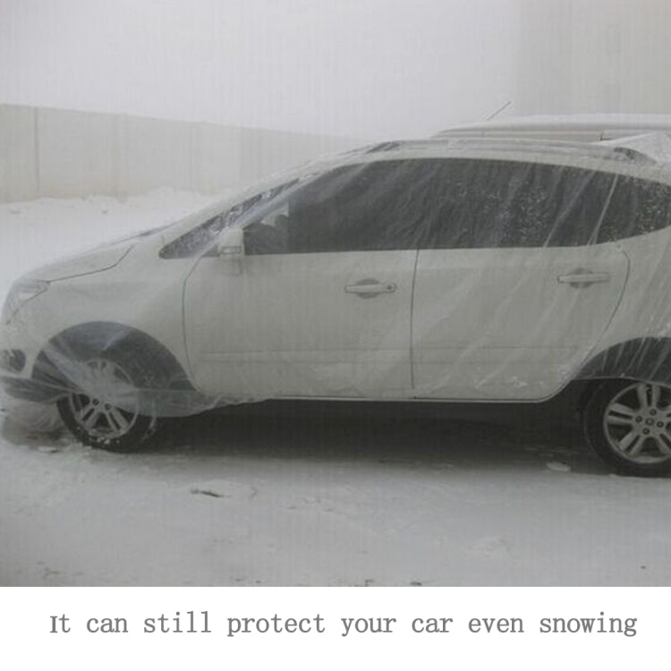 Outdoor Universal Waterproof Anti-Dust Sunproof 2-Compartment Sedan Disposal PE Car Cover