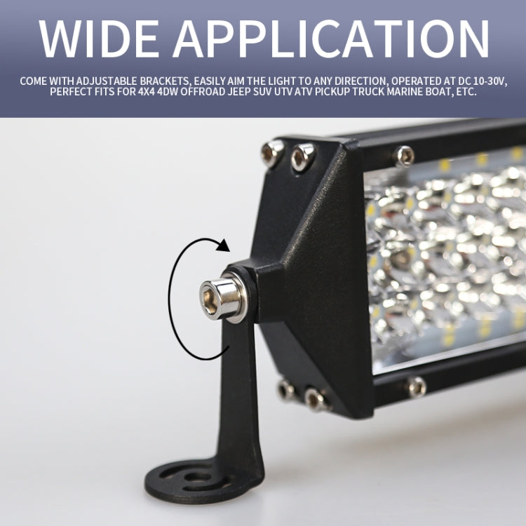 12 inch 5 Row 88 LEDs 26400 Lumen 6000K Car Truck Off-road Vehicle LED Light Bar Work Lights Headlight