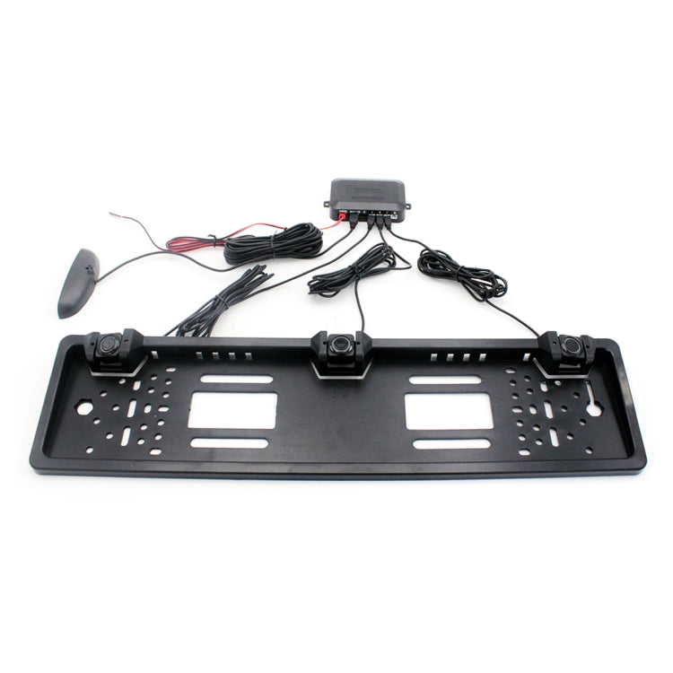 PZ300L Europe Car License Plate Frame Parking Sensors Reversing Radar with 3 Radar Detector