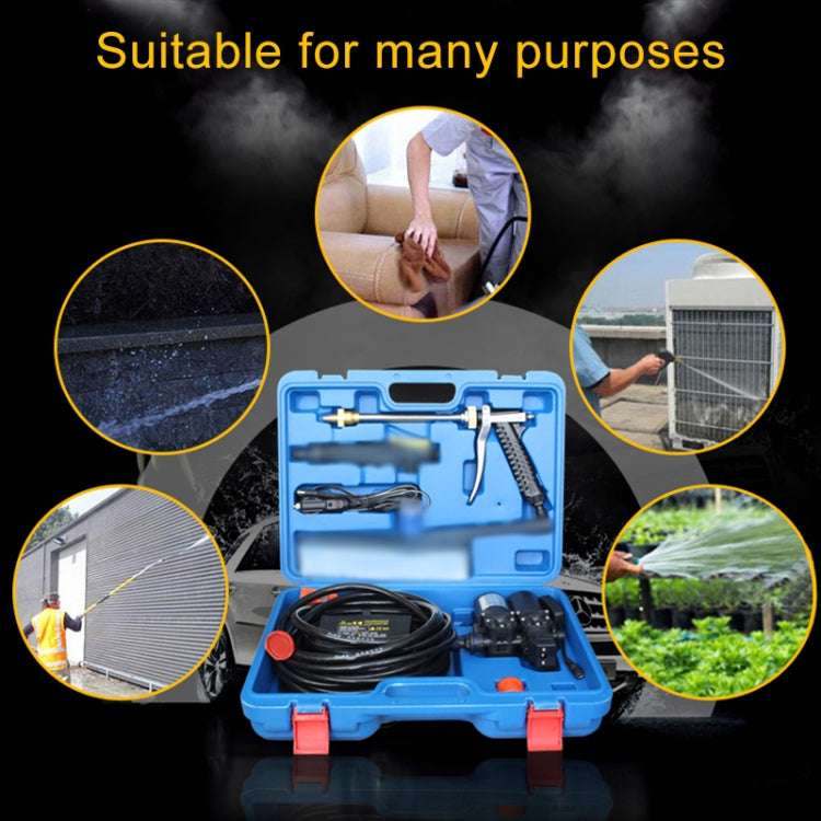 220V Portable Double Pump + Power Supply High Pressure Outdoor Car Washing Machine Vehicle Washing Tools, with Storage Box