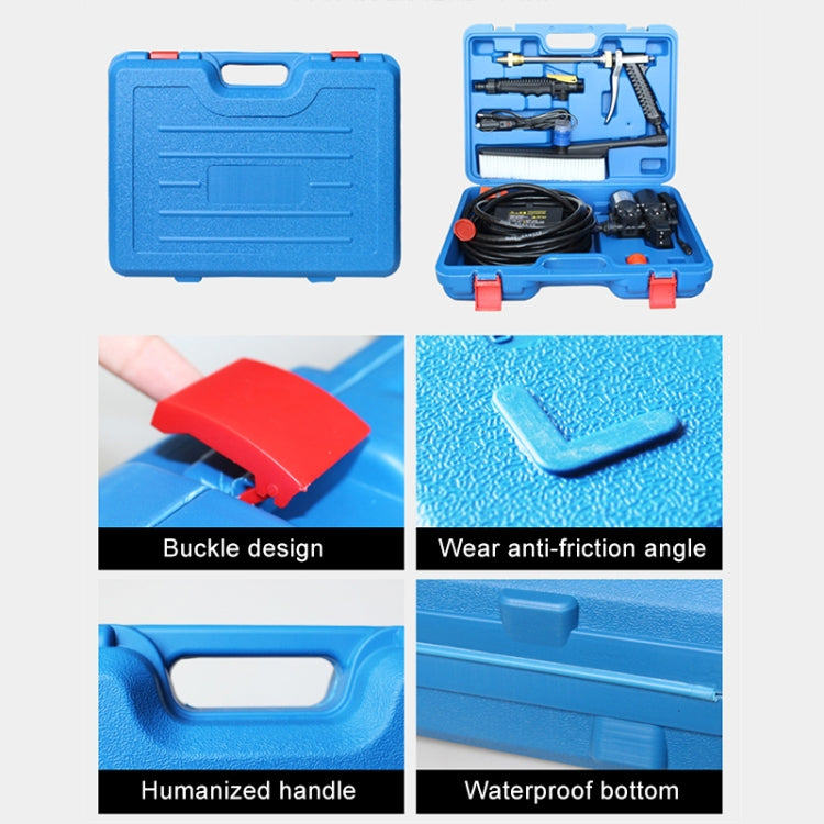DC 12V Portable Double Pump + Brush High Pressure Outdoor Car Cigarette Lighter Washing Machine Vehicle Washing Tools, with Storage Box
