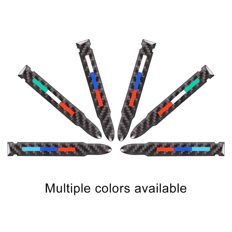 2 PCS Car-Styling Green + White + Red Rearview Mirror Decorative Strip