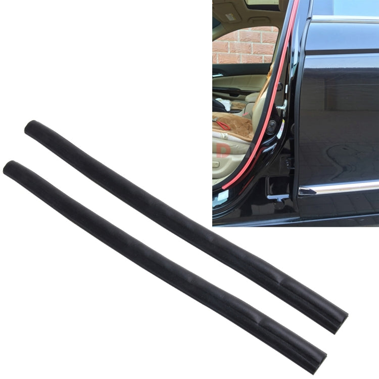 2 PCS 50cm Car Sound Insulation Sealing Rubber Strip Anti Noise Door Seal Strip Windproof Dust Proof Strip Pad Column Seal