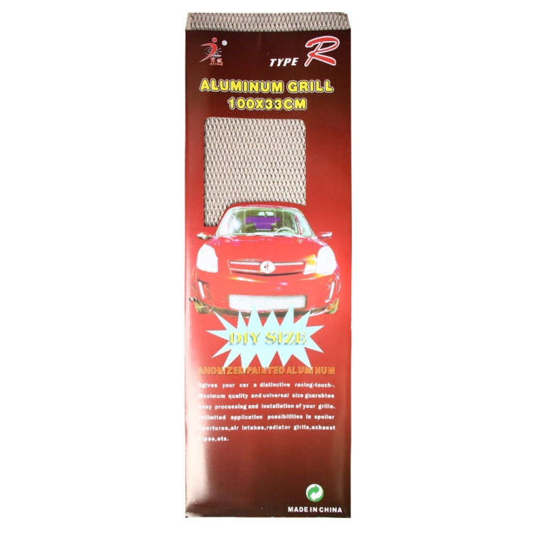 Grill Grille Front Center Racing Cover Aluminum Grill, Size: 100*30 cm