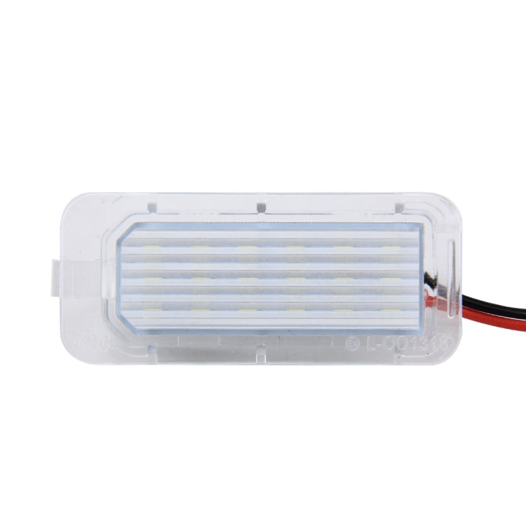 2 PCS License Plate Light with 18 SMD-3528 Lamps for Ford,2W 120LM,6000K, DC12V(White Light)
