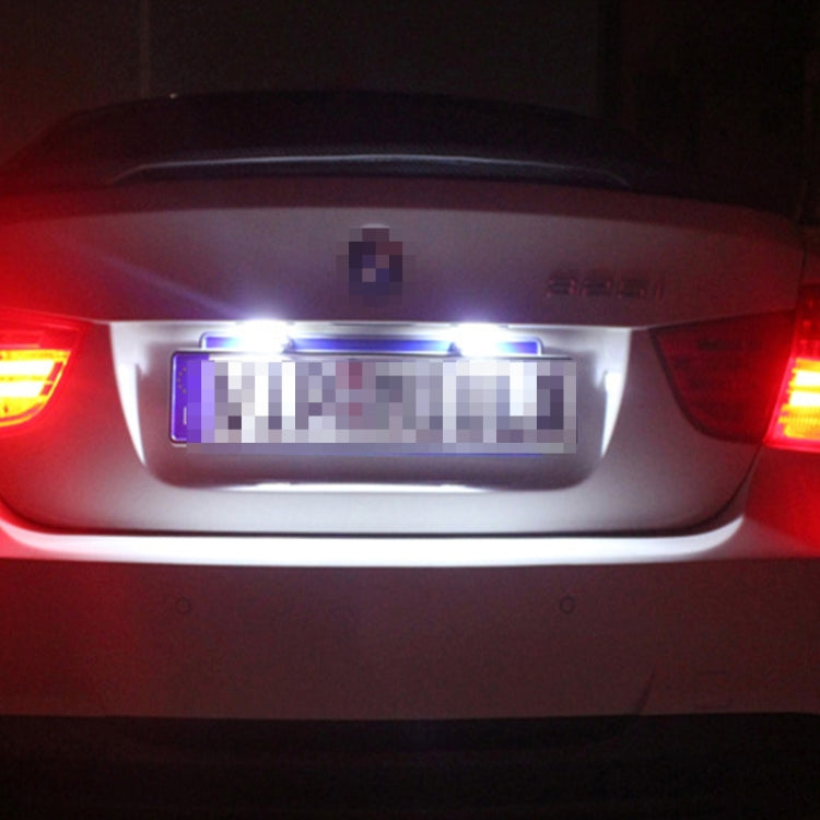 2 PCS License Plate Light with 24 SMD-3528 Lamps for Ford Focus,2W 120LM,6000K, DC12V(White Light)