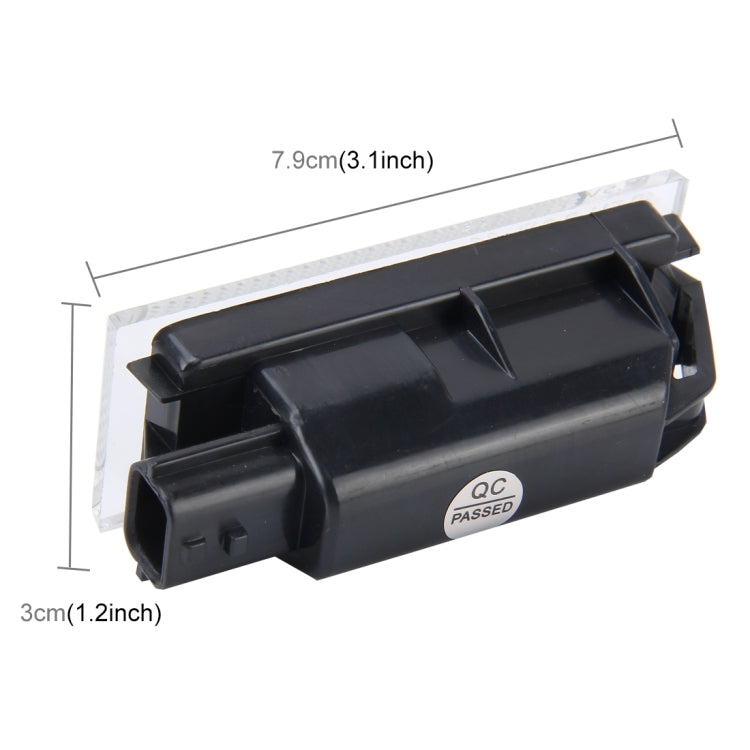 2 PCS License Plate Light with 18 SMD-3528 Lamps for Renault,2W 120LM,6000K, DC12V(White Light)