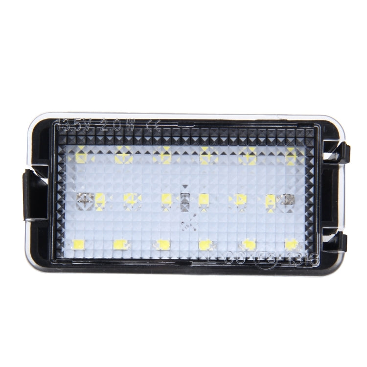 2 PCS LED License Plate Light with 18 SMD-3528 Lamps for Seat,2W 120LM,6000K, DC12V(White Light)