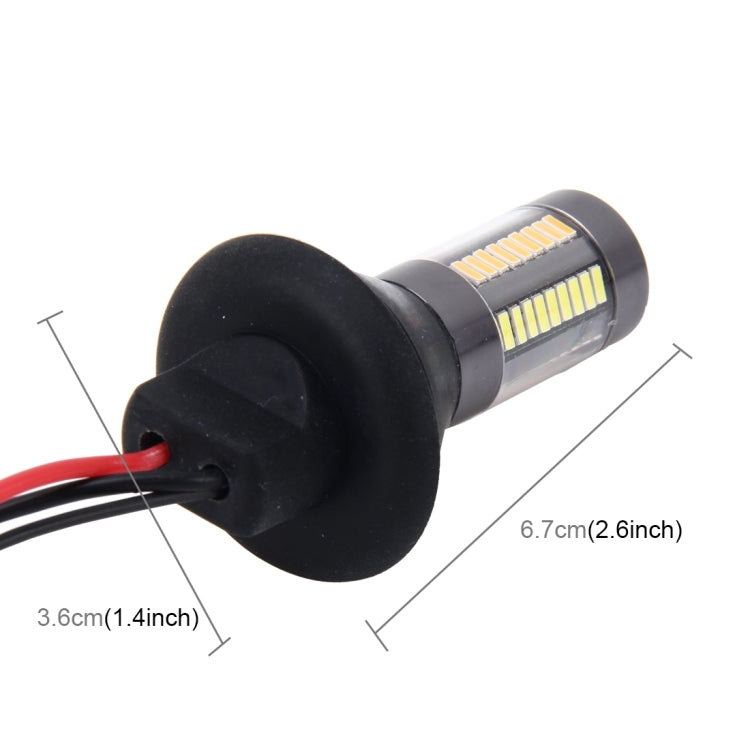 2PCS 1156/Ba15s 5W 300LM 66LEDs SMD-4014 Car Tail Bulb Turn Signal Auto Reverse Lamp Daytime Turn Running Light Car Source (White Light+ Yellow Light),Cable Lenght:1 m