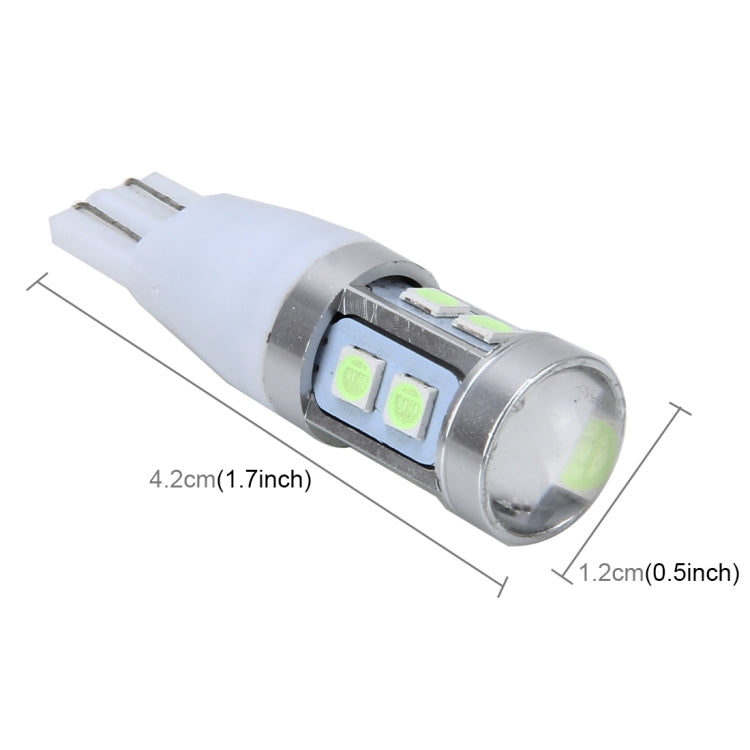 2 PCS T15 3W 240LM Car Clearance Lights Car Marker Light with 10 SMD-3030-LED Lamps, DC 12V
