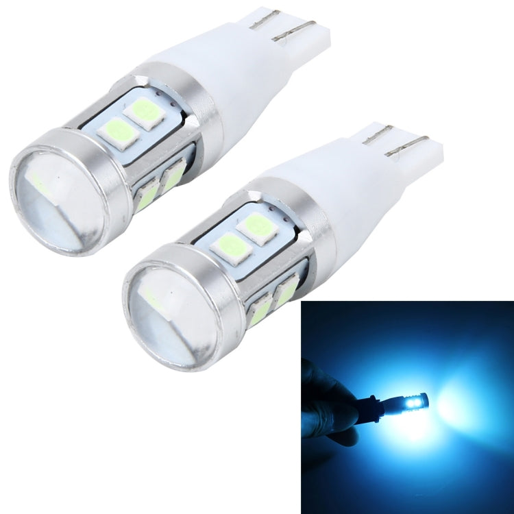 2 PCS T15 3W 240LM Car Clearance Lights Car Marker Light with 10 SMD-3030-LED Lamps, DC 12V