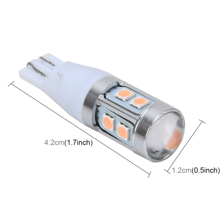 2 PCS T15 3W 240LM Car Clearance Lights Car Marker Light with 10 SMD-3030-LED Lamps, DC 12V