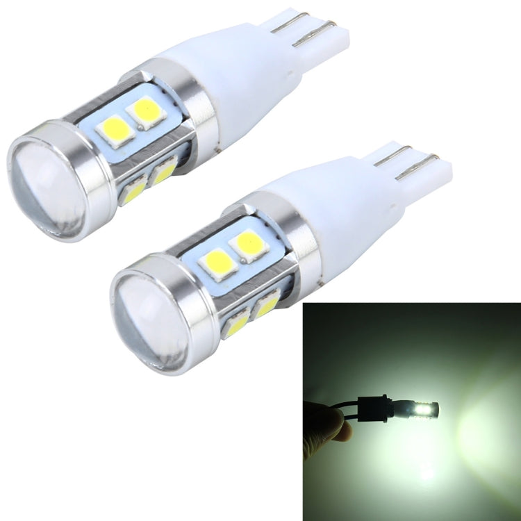 2 PCS T15 3W 240LM Car Clearance Lights Car Marker Light with 10 SMD-3030-LED Lamps, DC 12V