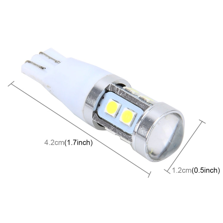 2 PCS T15 3W 240LM Car Clearance Lights Car Marker Light with 10 SMD-3030-LED Lamps, DC 12V