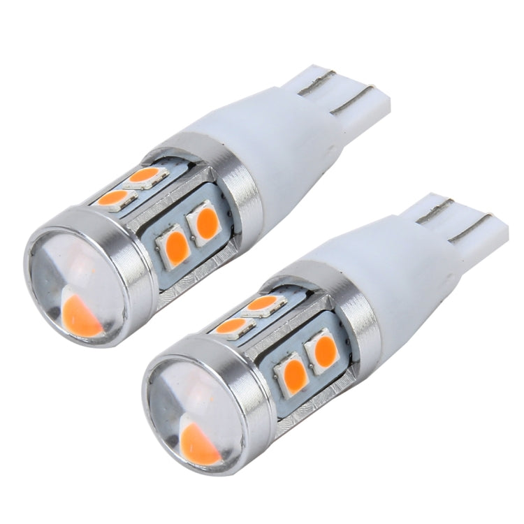 2 PCS T15 3W 240LM Car Clearance Lights Car Marker Light with 10 SMD-3030-LED Lamps, DC 12V
