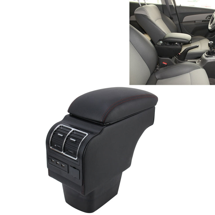 Car ABS Leather Wrapped Armrest Box with Fast Charge USB Holes and Cables for Kia K2
