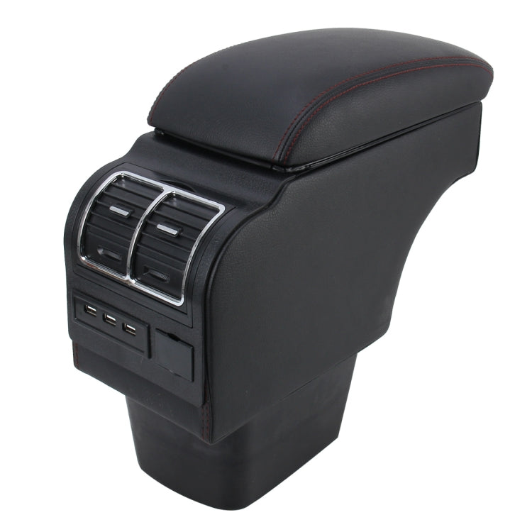 Car ABS Leather Wrapped Armrest Box with Fast Charge USB Holes and Cables for Kia K2
