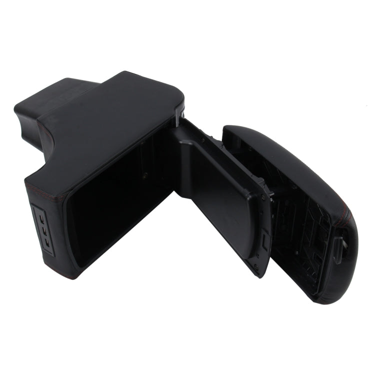 Car ABS Leather Wrapped Armrest Box with Fast Charge USB Holes and Cables for Kia K2