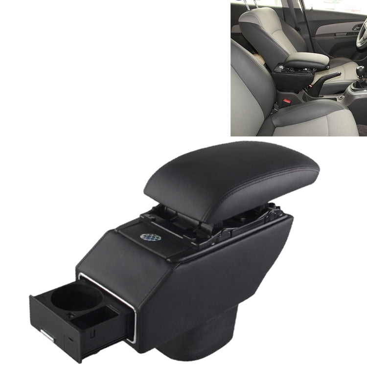 Car ABS Leather Wrapped Armrest Box with Fast Charge USB Holes and Cables for Cruzez