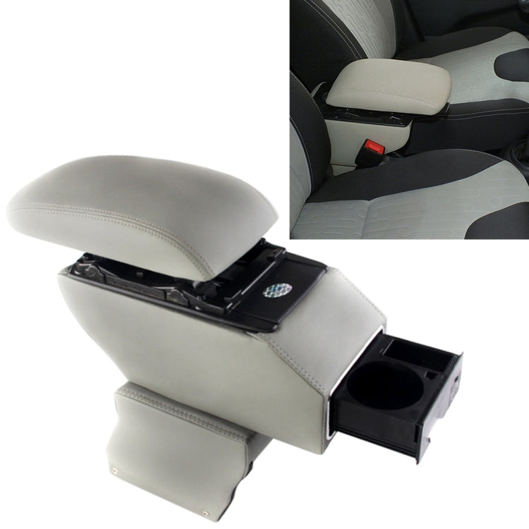 Car ABS Leather Wrapped Armrest Box with Fast Charge USB Holes and Cables for Fox