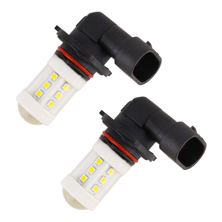2 PCS 9005 4.5W DC 12V 6000K 360LM Car Auto Ceramics Fog Light 18LEDs SMD-3030 Lamps, with Projector Lens(White Light)