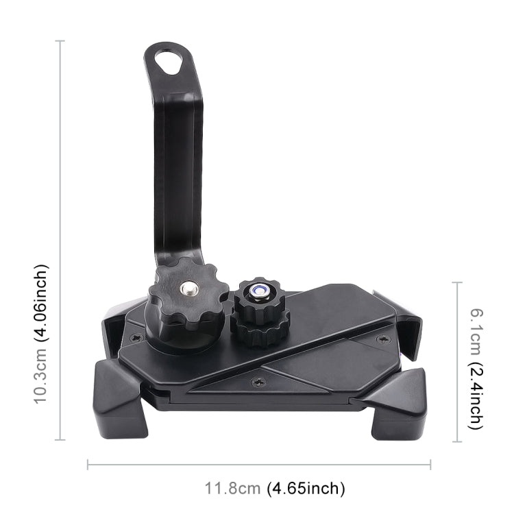 Motorcycle Mobile Phone Holder Rear View Mirror Aluminum Alloy Base, Suitable Size: 3.5-6 inch Phone