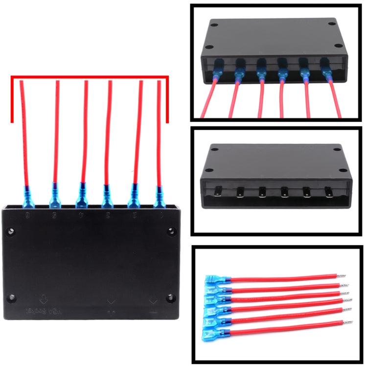 6 Way Switches Touch Screen Multi-function Combination Switch Panel for Car RV Marine Boat