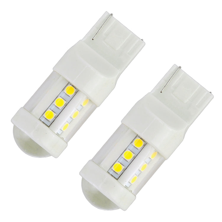 2 PCS T20 / 7440 4.5W DC 12V 6000K 360LM Car Auto Ceramics Turn Lights / Reversing Light 18LEDs SMD-3030 Lamps, with Projector Lens (White Light)