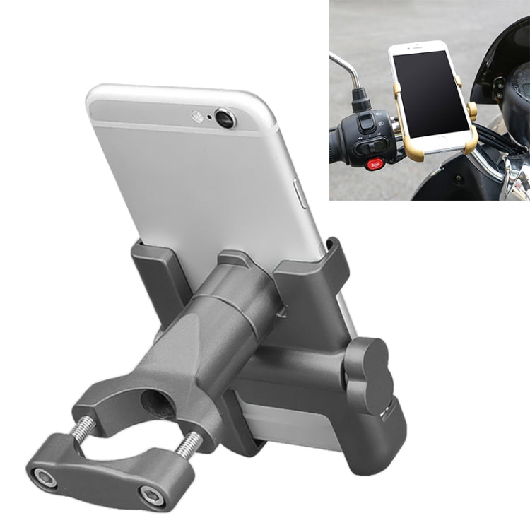 Motorcycle Handlebar Aluminum Alloy Phone Bracket, Suitable for 60-100mm Device