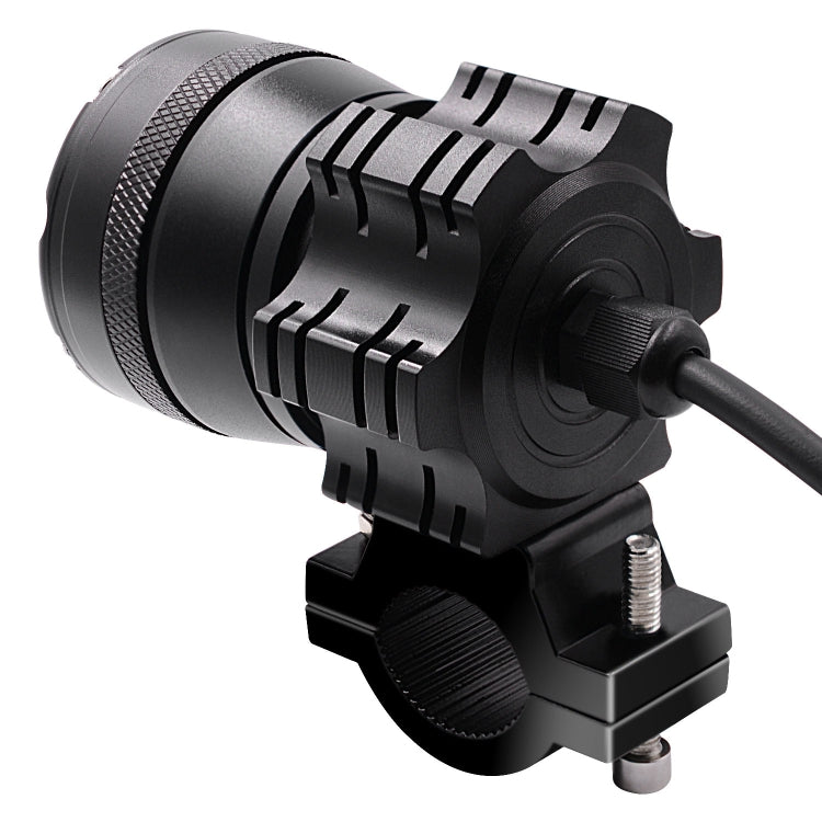 DC 9V-48V 4000LM 6000K 30W IP67 6 LED Lamp Beads Motorcycle Aluminum Alloy LED Headlight Lamps, Constantly Bright