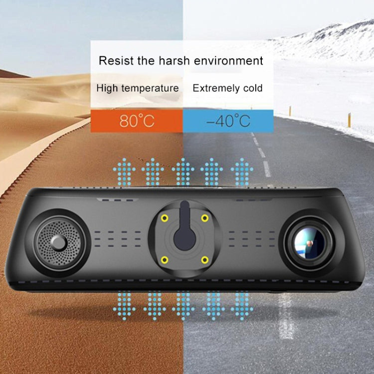 K920 10 inch 1080P Multi-functional Smart Car ADAS Dual Lens Video Record Camera Support TF Card / Motion Detection