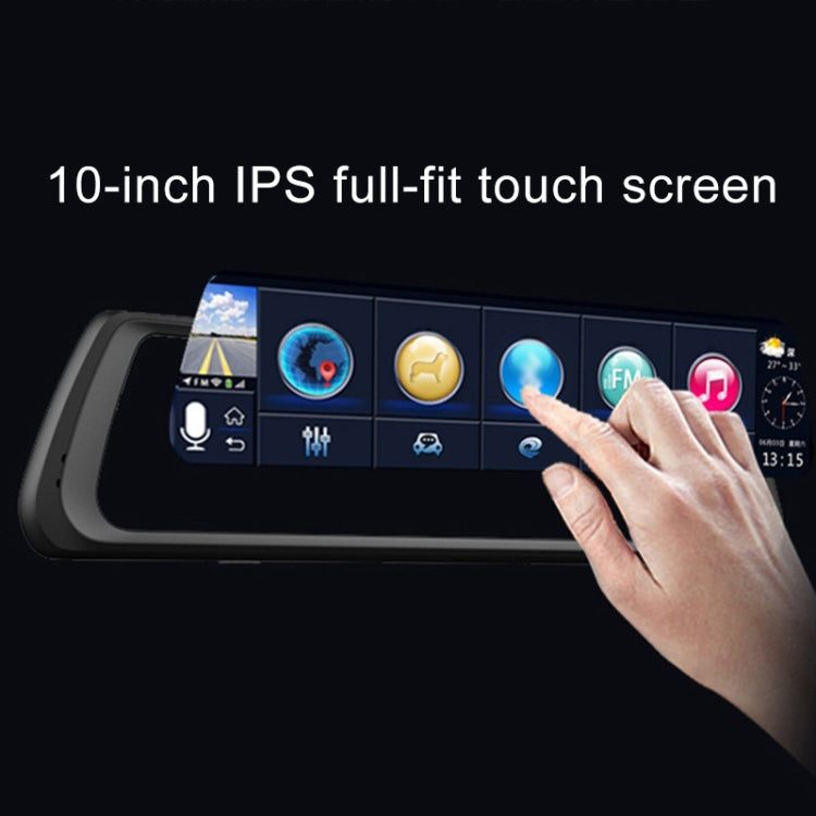 K920 10 inch 1080P Multi-functional Smart Car ADAS Dual Lens Video Record Camera Support TF Card / Motion Detection