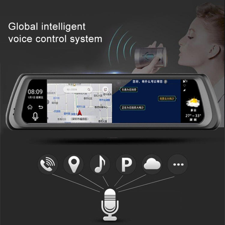 K920 10 inch 1080P Multi-functional Smart Car ADAS Dual Lens Video Record Camera Support TF Card / Motion Detection