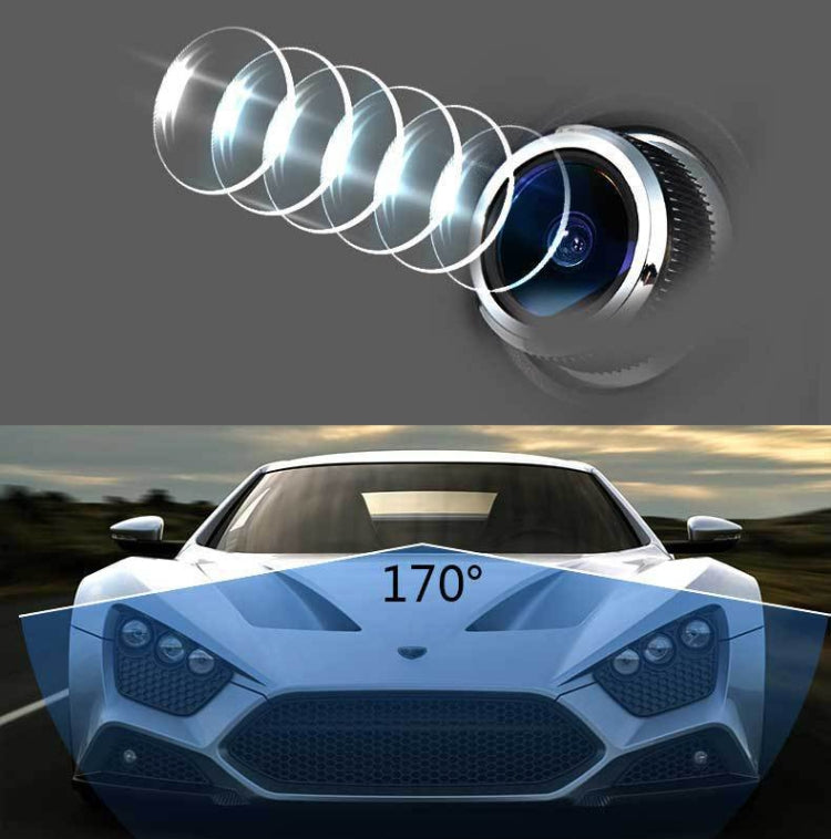 K950 360 Degree 10 inch 1080P Multi-functional Smart Car ADAS Dual Lens Video Record Camera Support TF Card / Motion Detection