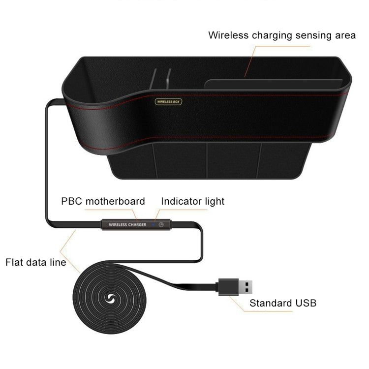 Multi-function Car Wireless Charger Storage box