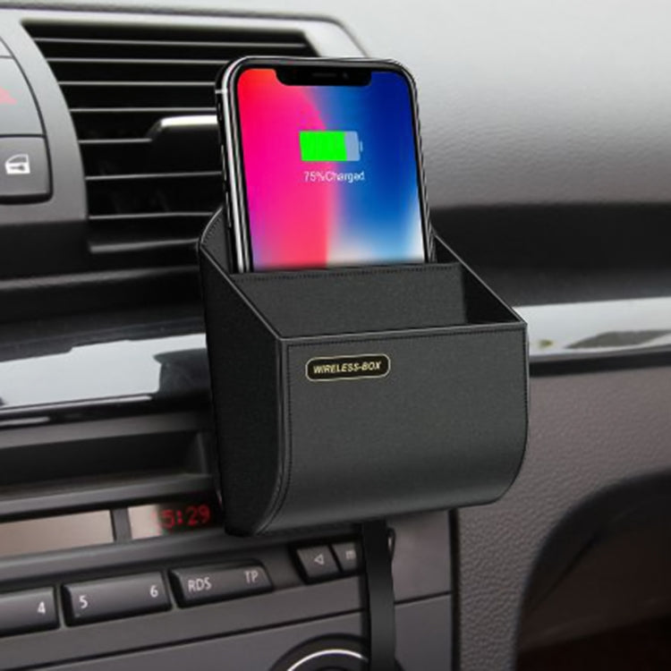 Multi-function Car Air Outlet Wireless Charger Storage Box