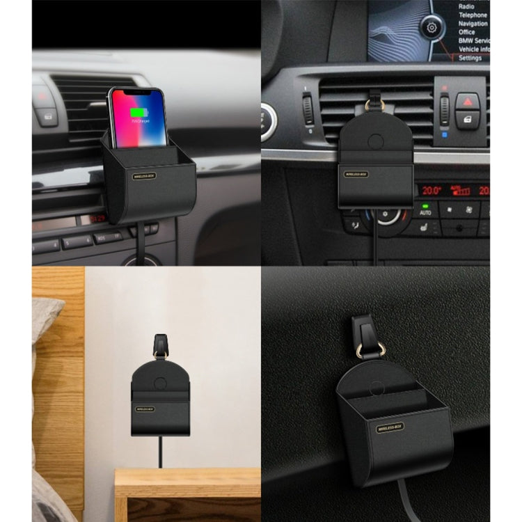 Multi-function Car Air Outlet Wireless Charger Storage Box