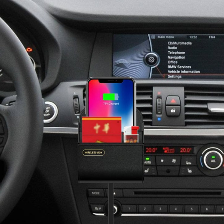 Multi-function Car Air Outlet Wireless Charger Storage Box