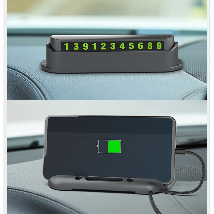 Multi-functional Creative Hidden Temporary Parking Number Plate / Car Mobile-phone Holder